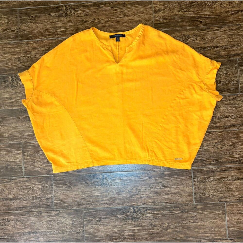Marc New York Mustard Yellow Oversized Poncho Top - L